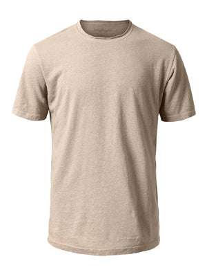 Open image in slideshow, Men&#39;s Hemp Organic Cotton Raw Cutout Crew Neck T-Shirt
