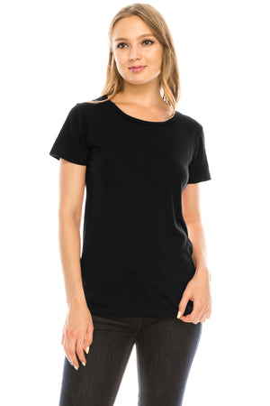 Open image in slideshow, Women&#39;s Hemp Organic Cotton Raw Cutout Crew Neck T-Shirt
